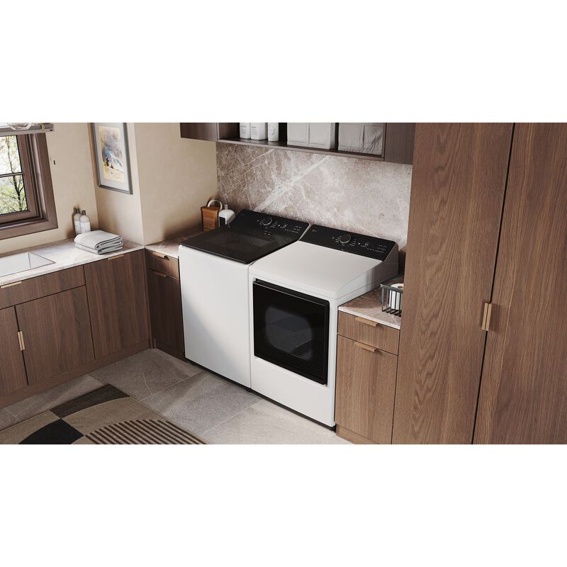 LG 27 in. 7.3 cu. ft. Smart Electric Dryer with EasyLoad Door & AI Sensor Dry - Alpine White, Alpine White, hires