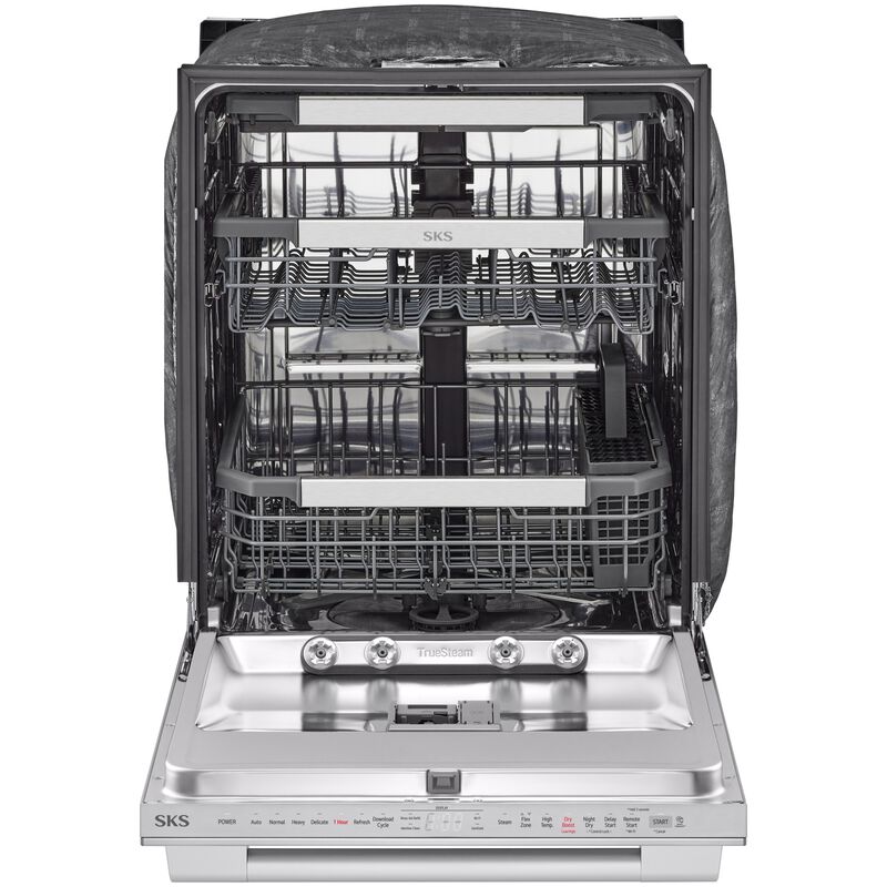 SKS 24 in. Top Control Smart Dishwasher with 40 dBa Sound Level, 3rd-Rack & Dynamic Heat Dry - Stainless Steel, , hires