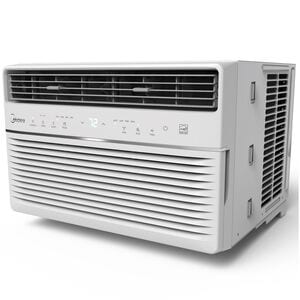 Midea 8,000 BTU Smart Window Air Conditioner with 3 Fan Speeds, Sleep Mode & Remote Control - White, , hires
