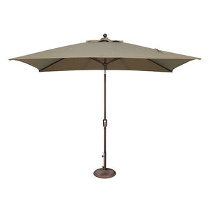 SimplyShade Catalina 6.6'x10' Rectangle Push Button Market Umbrella in Solefin Fabric - Taupe, Taupe, hires