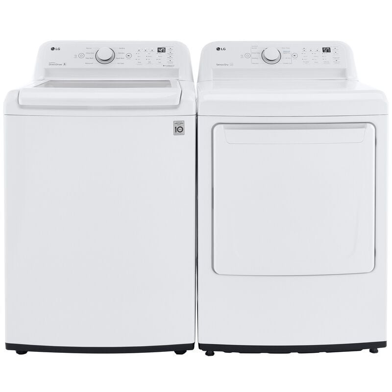 LG 27 in. 7.3 cu. ft. Electric Dryer with Sensor Dry Technology & Solid White Door Trim - White, , hires