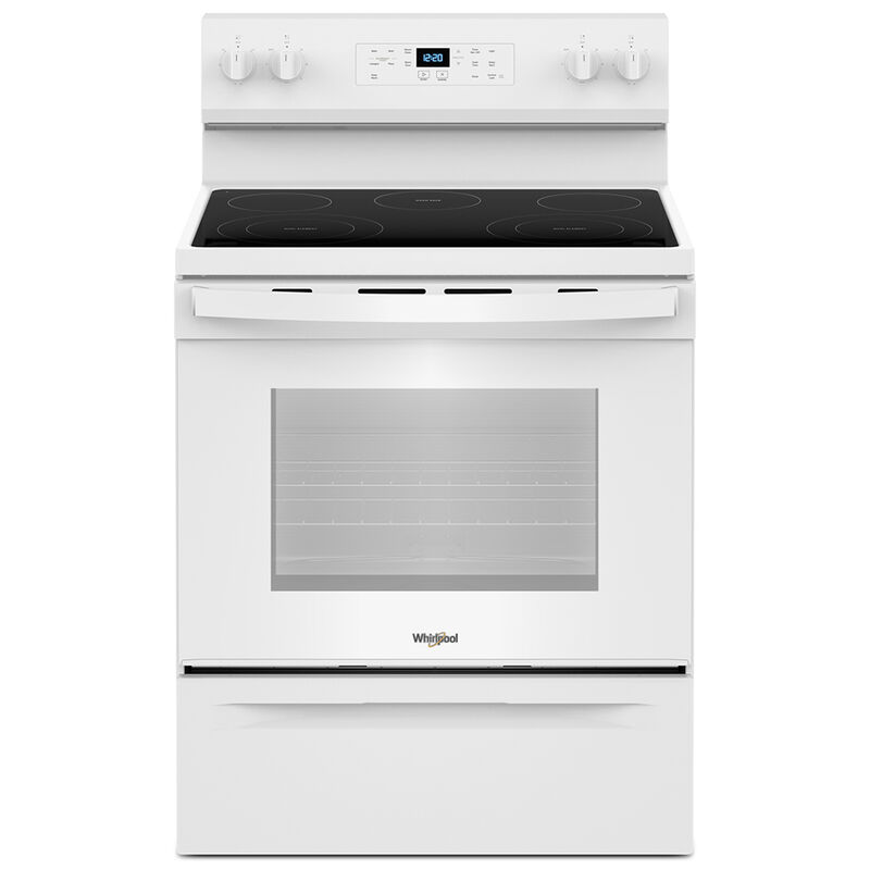 Whirlpool 30 in. 5.3 cu. ft. Electric Range with Radiant Burners - White, White, hires