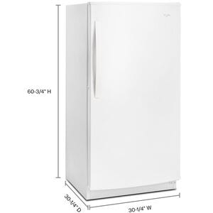 Whirlpool 31 in. 15.6 cu. ft. Upright Freezer with Frost-Free Defrost - White, , hires