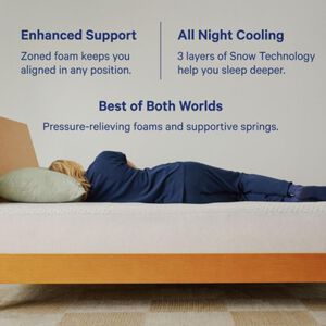 Casper Snow Medium Hybrid Mattress - Queen Size, , hires