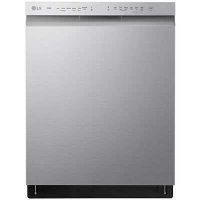LG 24 in. Front Control Smart Dishwasher with 48 dBa Sound Level & Pocket - Stainless Steel | ADFD5448AT