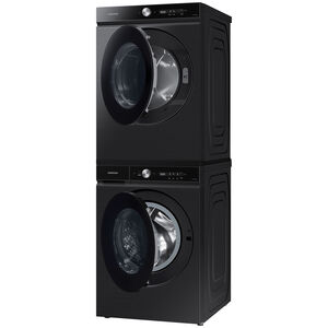 Samsung Bespoke 27 in. 7.6 cu ft. Smart Stackable Electric Dryer with Super Speed Dry, AI Smart Dial, Sensor Dry, Sanitize & Steam Cycle - Brushed Black, Brushed Black, hires