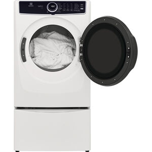 Electrolux 600 Series 27 in. 8.0 cu. ft. Stackable Electric Dryer with Balance Dry, Instant Refresh, Perfect Steam & Sanitize Cycle - White, White, hires