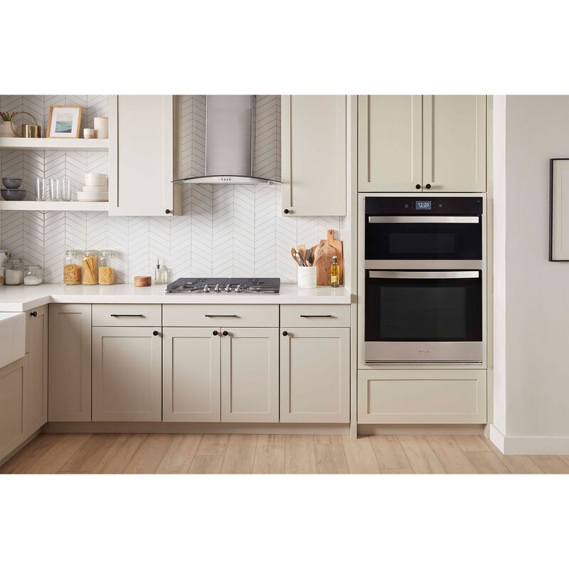 Whirlpool 27 in. 5.7 cu. ft. Smart Electric Microwave/Wall Oven Combo with True European Convection & Sensor Cooking - Fingerprint Resistant Stainless, , hires