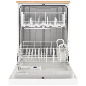 Whirlpool 24 in. Front Control Portable Dishwasher with 64 dBa Sound Level & Pocket - White, White, hires
