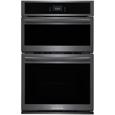 Frigidaire Gallery 27" 5.5 Cu. Ft. Electric Double Wall Oven with Standard Convection & Self Clean - Black Stainless Steel | GCWM2767AD