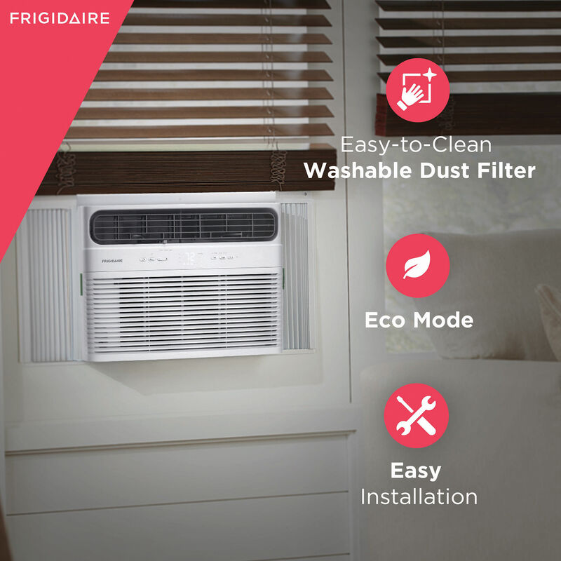Frigidaire 8,000 BTU 115V Heat/Cool Window Air Conditioner with 3 Fan Speeds, Sleep Mode & Remote Control - White, , hires