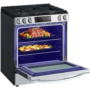 LG 30 in. 5.8 cu. ft. Smart Slide-In Gas Range with 5 Sealed Burners - PrintProof Stainless Steel, , hires