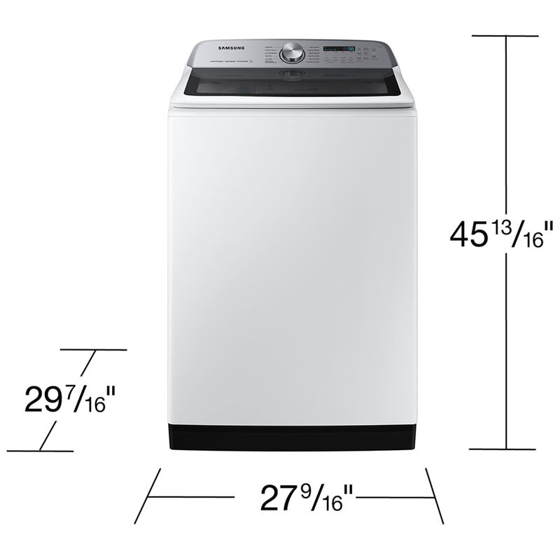 Samsung 27 in. 5.5 cu. ft. Smart Top Load Washer with Super Speed Wash - White, White, hires