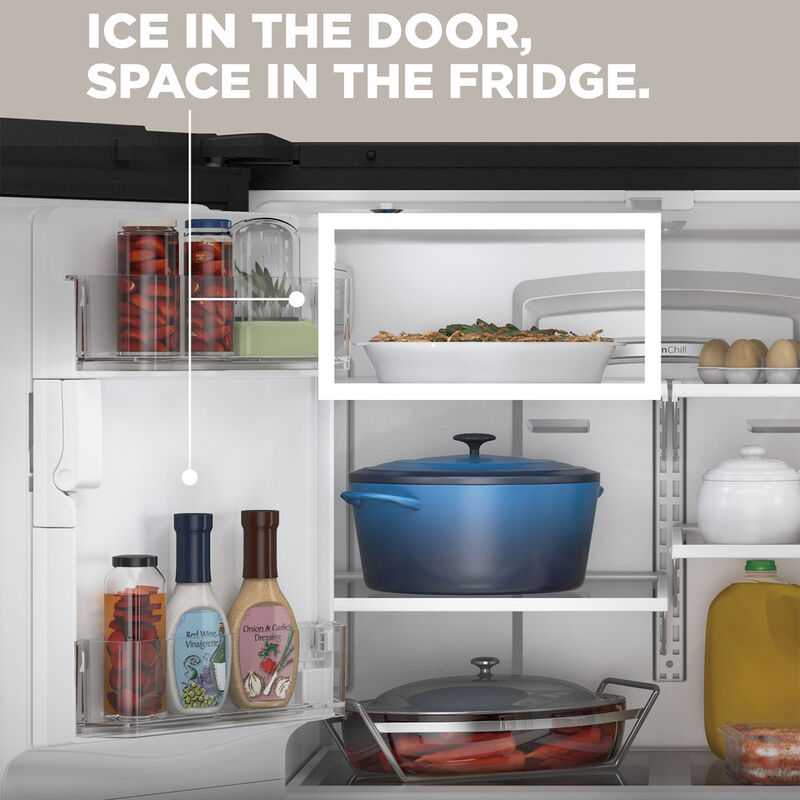GE 36 in. 27.7 cu. ft. French Door Refrigerator with External Ice & Water Dispenser - Slate, Slate, hires
