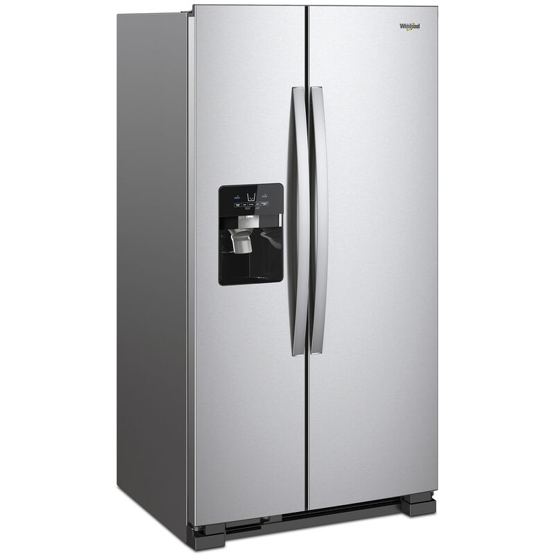 Whirlpool 36 in. 24.6 cu. ft. Side by Side Refrigerator with Ice & Water Dispenser - Monochromatic Stainless Steel, , hires