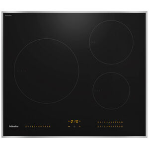Miele 24 in. Induction Smart Cooktop with 3 Smoothtop Burners - Black, , hires