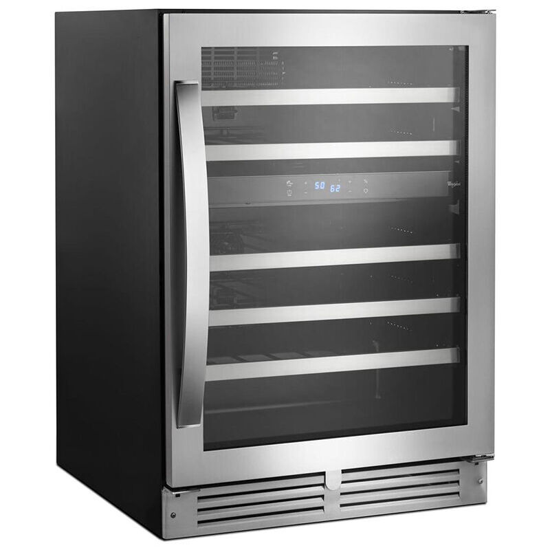 Whirlpool 24 in. Undercounter Wine Cooler with Metal Racks, Dual