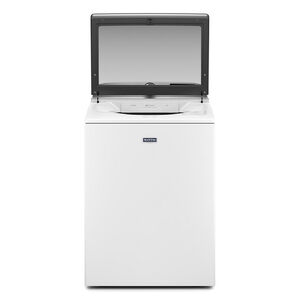 Maytag 27 in. 4.7 cu. ft. Smart Top Load Washer with Agitator & Extra Power Button - White, White, hires