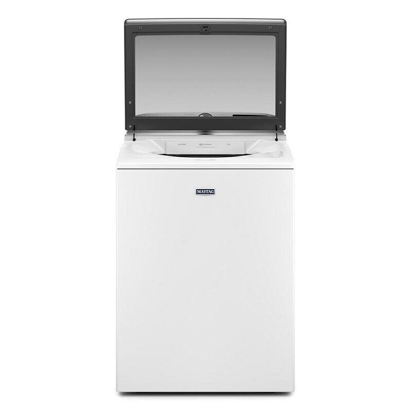 Maytag 27 in. 4.7 cu. ft. Smart Top Load Washer with Agitator & Extra Power Button - White, White, hires