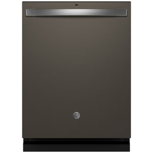 GE 24 in. Built-In Dishwasher with Top Control, 47 dBA Sound Level, 16 Place Settings, 5 Wash Cycles & Sanitize Cycle - Slate, Slate, hires