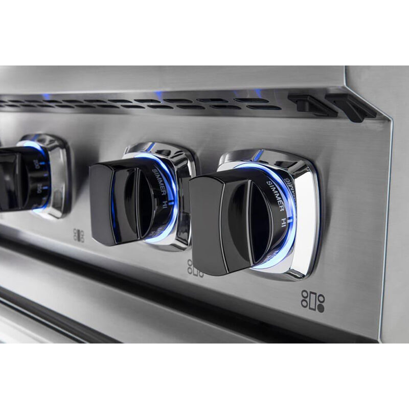 Viking 7 Series 36 in. 5.6 cu. ft. True European Convection Dual Fuel Range with 6 Sealed Burners - Stainless Steel, , hires