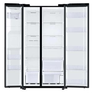 Samsung 36 in. 27.4 cu. ft. Side by Side Refrigerator with Ice & Water Dispenser - Black Stainless, Black Stainless, hires