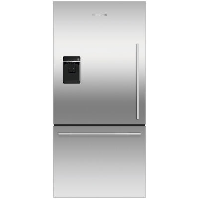 Fisher & Paykel Series 5 31 in. 17.1 cu. ft. Smart Counter Depth Bottom Freezer Refrigerator with External Water Dispenser- Stainless Steel | RF170WDLUX5N