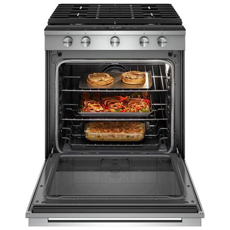 Whirlpool 30" Slide-In Gas Range with 5 Sealed Burners, Griddle, 5.8 Cu. Ft. Single Oven & Storage Drawer - Stainless Steel, Stainless Steel, hires