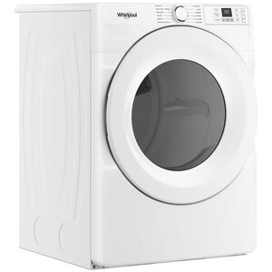 Whirlpool 27 in. 7.4 cu. ft. Stackable Electric Dryer with Quick Dry Cycle & Sanitize Cycle - White, , hires