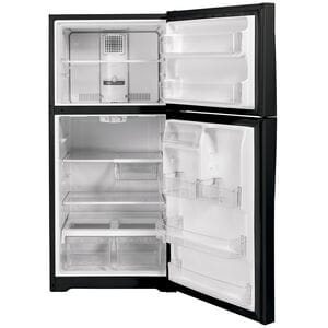GE 33 in. 21.9 cu. ft. Garage Ready Top Freezer Refrigerator - Black, Black, hires