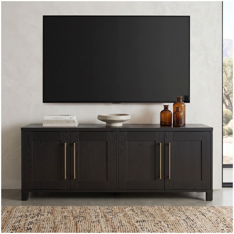 Preston & Cole Daphne 68" Wide TV Stand for TVs up to 75" - Black Grain, , hires