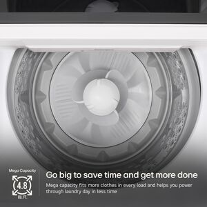 LG 27 in. 4.8 cu. ft. Smart Top Load Washer with 4-Way Agitator, EasyUnload & AI Sensing - Alpine White, Alpine White, hires