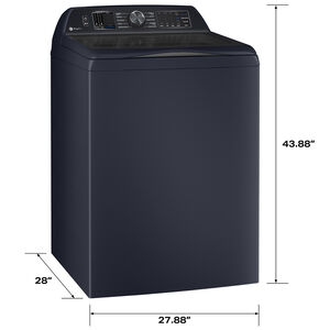 GE Profile 28 in. 5.4 cu. ft. Smart Top Load Washer with Smarter Wash Technology, Adaptive SmartDispense & Sanitize Cycle Oxi - Sapphire Blue, , hires