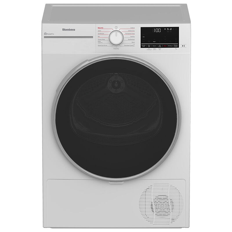 Blomberg 24 in. 4.5 cu. ft. Smart Stackable Ventless Electric Dryer with Heat Pump, Sanitize & Steam Cycle - White, , hires