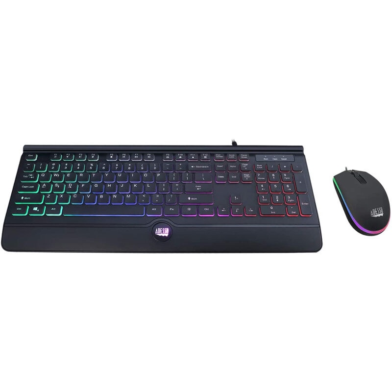 Adesso Illuminated Gaming Keyboard & Mouse Combo, , hires