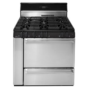 Premier Pro Series 36 in. 3.9 cu. ft. Oven Freestanding Gas Range with 6 Open Burners & Griddle - Stainless Steel, , hires