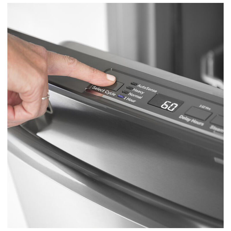 GE 24" Dishwasher with 59 dBA Quiet Level, 4 Wash Cycles & Internal