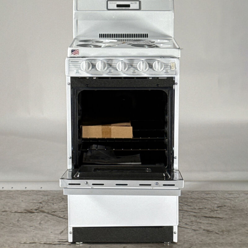 Premier 20 in. 2.4 cu. ft. Oven Freestanding Gas Range with 4 Open Burners - White (Open Box Good Condition), , hires