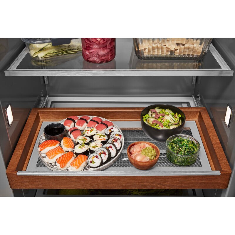KitchenAid 48 in. 29.4 cu. ft. Built-In Counter Depth Side by Side Refrigerator with Ice & Water Dispenser - Black Stainless Steel with PrintShield Finish, Black Stainless Steel with PrintShield Finish, hires
