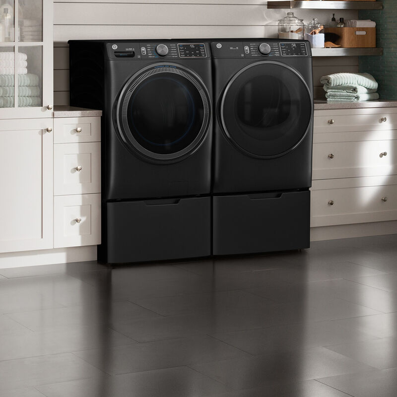 GE 28 in. 7.8 cu. ft. Smart Stackable Electric Dryer with Sensor Dry, Sanitize & Steam Cycle - Carbon Graphite, Carbon Graphite, hires