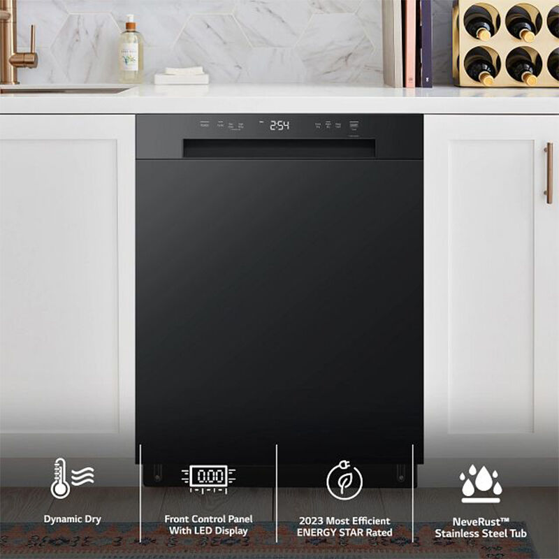 LG 24 in. Front Control Dishwasher with 52 dBa Sound Level
