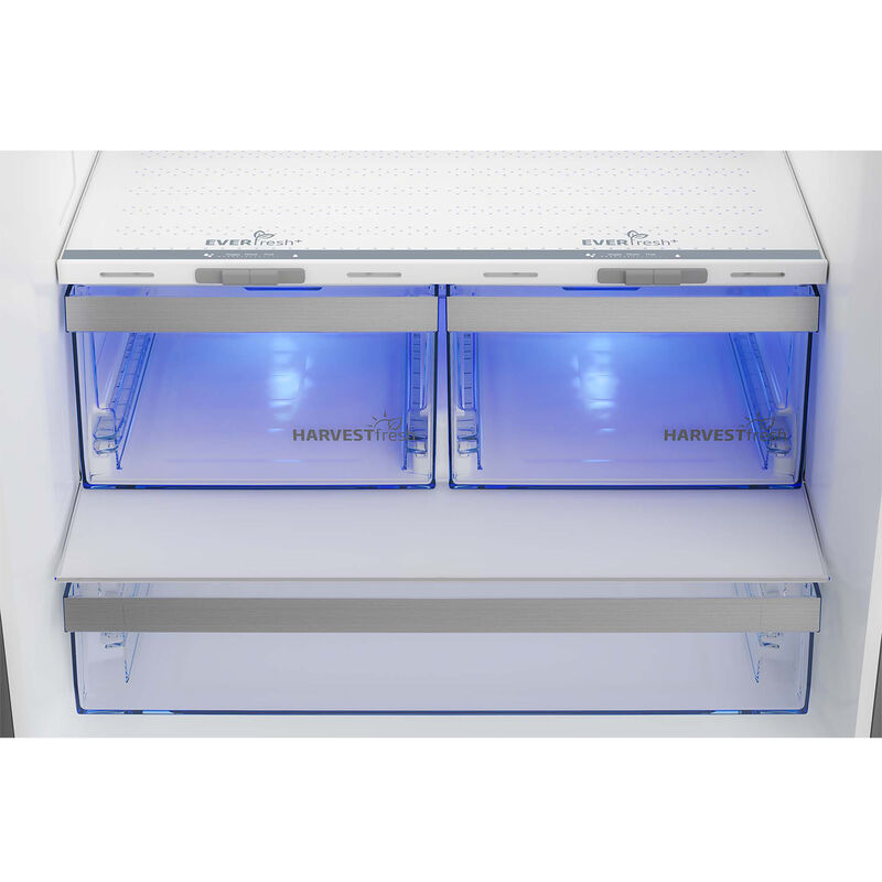 Beko 30 in. 16.1 cu. ft. Smart Counter Depth Bottom Freezer Refrigerator with Ice Maker - Fingerprint Resistant Stainless, , hires