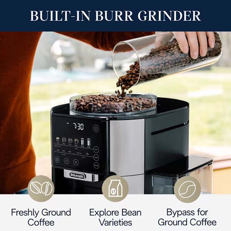 De'Longhi TrueBrew Drip Coffee Maker - Black with Stainless Steel, , hires