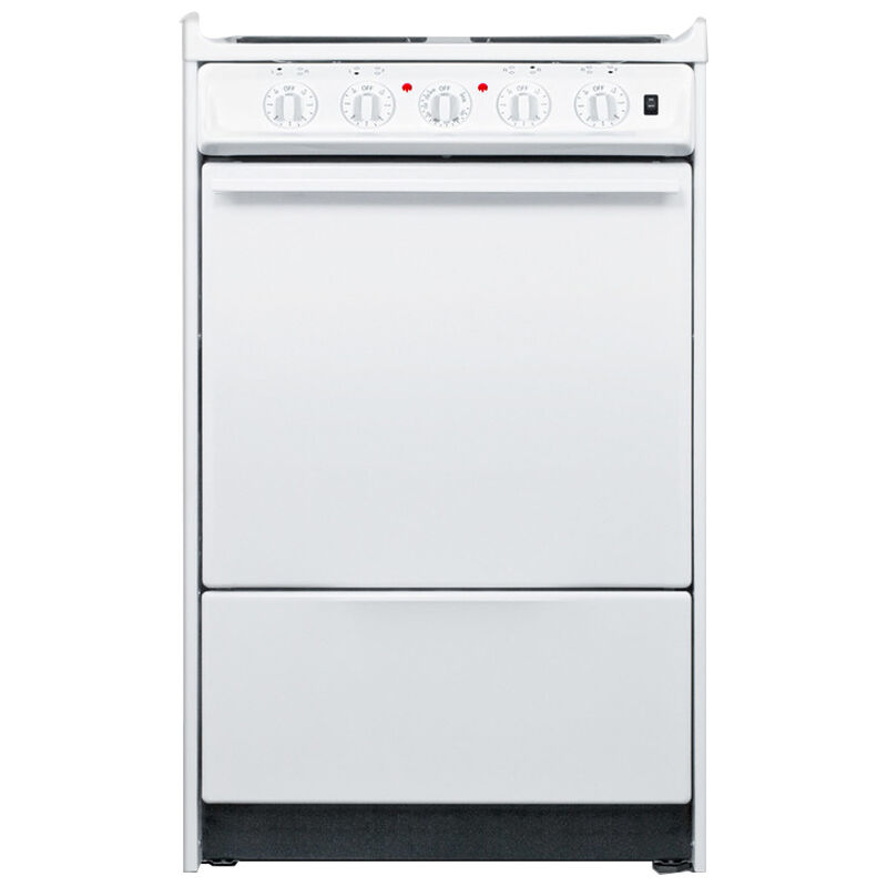 Summit 20 in. 2.5 cu. ft. Slide-In Electric Range with Coil Burners - White, , hires