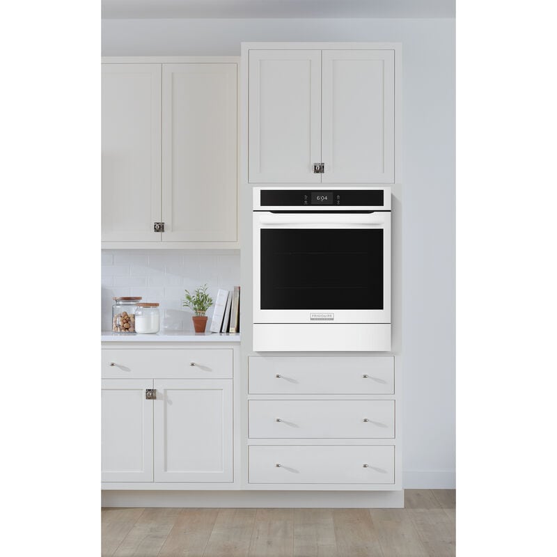 Frigidaire Gallery 24 in. 2.8 cu. ft. Steam Electric Single Wall Oven with True European Convection - White, White, hires