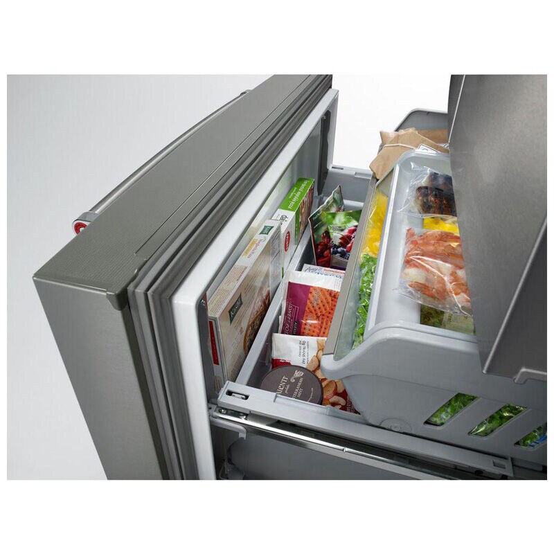 KitchenAid 36 in. 23.8 cu. ft. Counter Depth French Door Refrigerator with Ice & Water Dispenser - Stainless Steel with PrintShield Finish, Stainless Steel with PrintShield Finish, hires