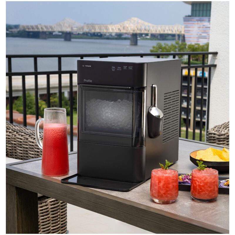GE Profile 11 in. Smart Ice Maker with 3 lb. Ice Storage, Auto Defrost & Digital Control - Carbon Black, , hires