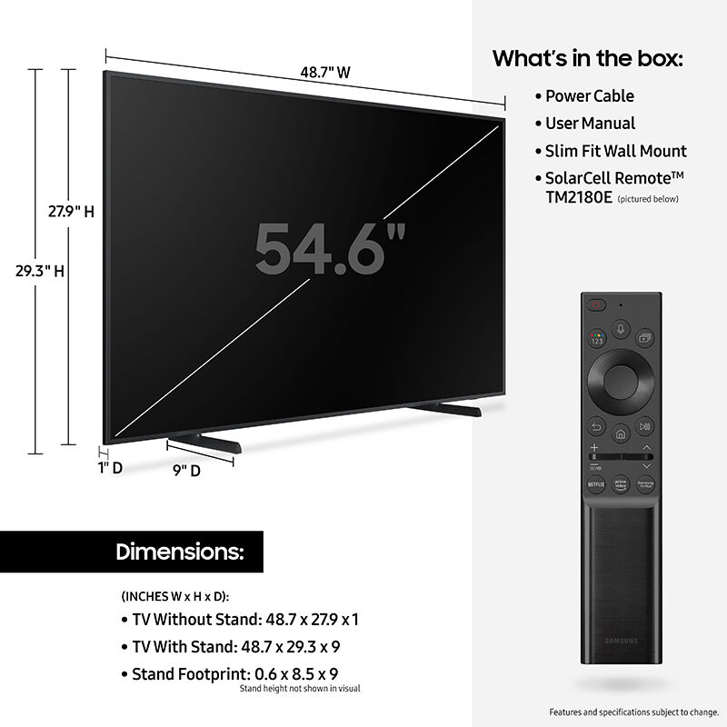 video Prediken Klacht Samsung Frame Series 55" QLED 4K (2160p) Smart TV with HDR (2021 Model) |  P.C. Richard & Son