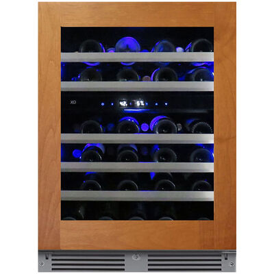 XO 24 in. Compact Built-In or Freestanding Wine Cooler with 46 Bottle Capacity, Dual Temperature Zones & Digital Control - Custom Panel Ready | XOU24WDZGOL