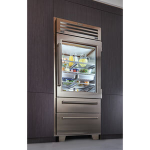 Sub-Zero 36 in. 22.7 cu. ft. Built-In Counter Depth Bottom Freezer Refrigerator with Ice Maker - Stainless Steel, , hires